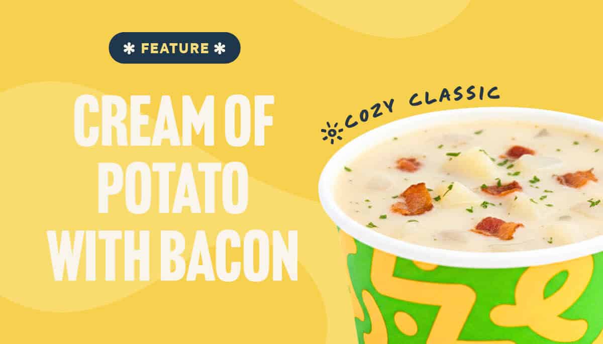 Loaded with chunky potatoes, carrots and bacon.